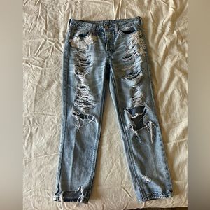 American eagle straight leg ripped jeans